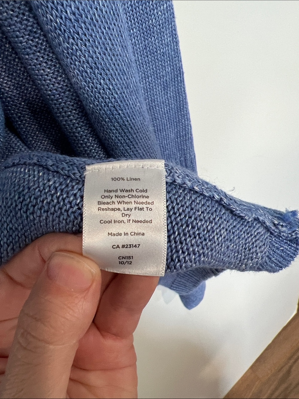 Talbots Linen Open Cardigan in Blue Size 3X - Picture 5 of 6